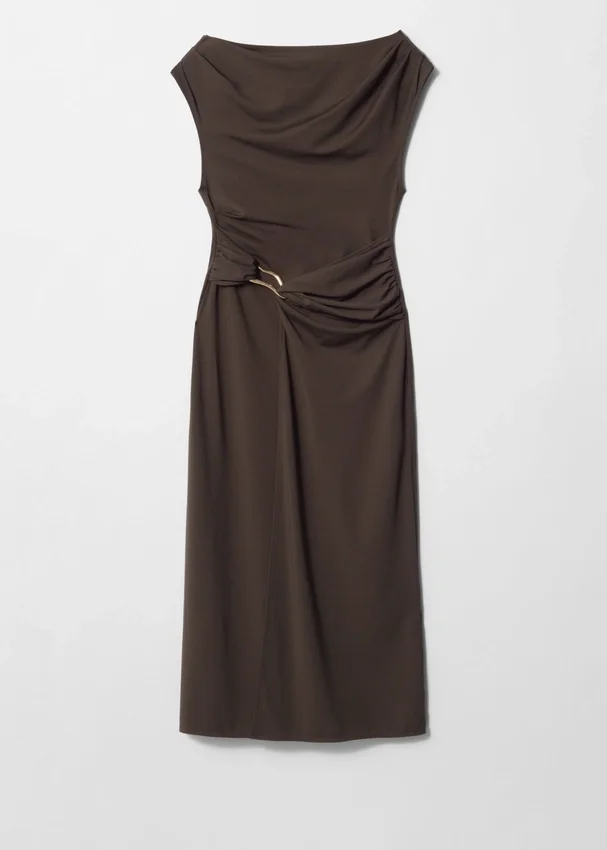 Drapiertes Midikleid Drapiertes Midikleid