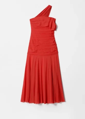 Ein-Schulter-Maxikleid aus Chiffon Ein-Schulter-Maxikleid aus Chiffon