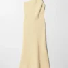 Ein-Schulter-Midikleid