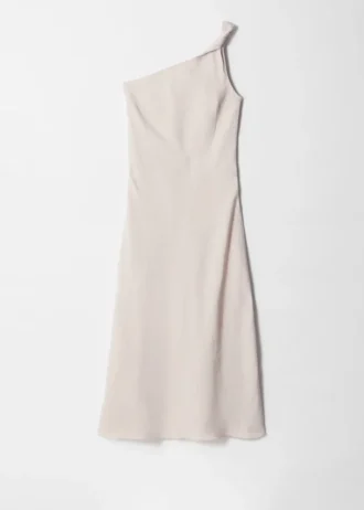 Ein-Schulter-Midikleid