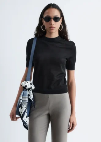 Feinstrick-T-Shirt