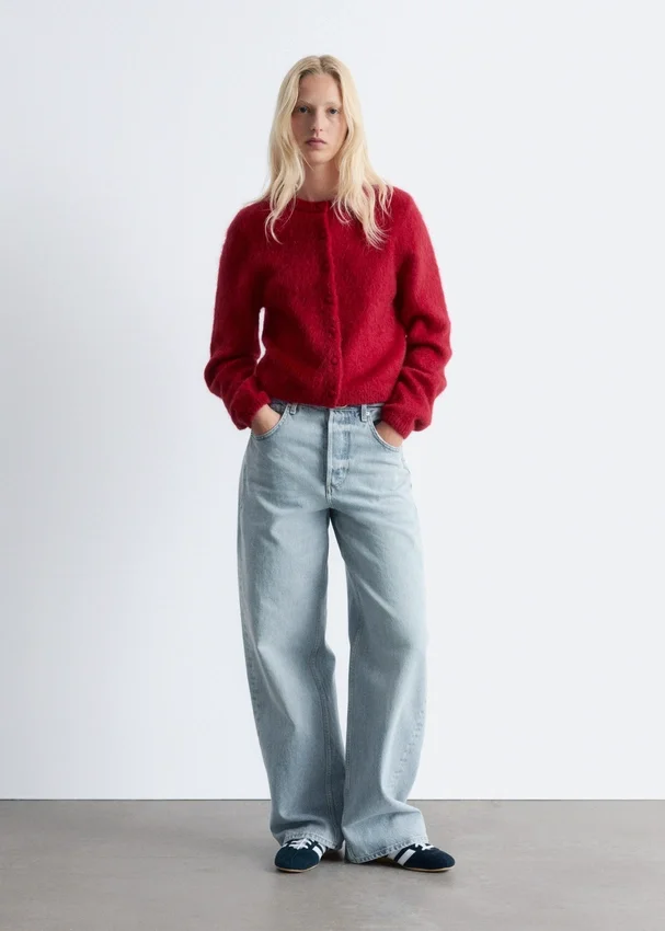 Gebürstete Cardigan Gebürstete Cardigan