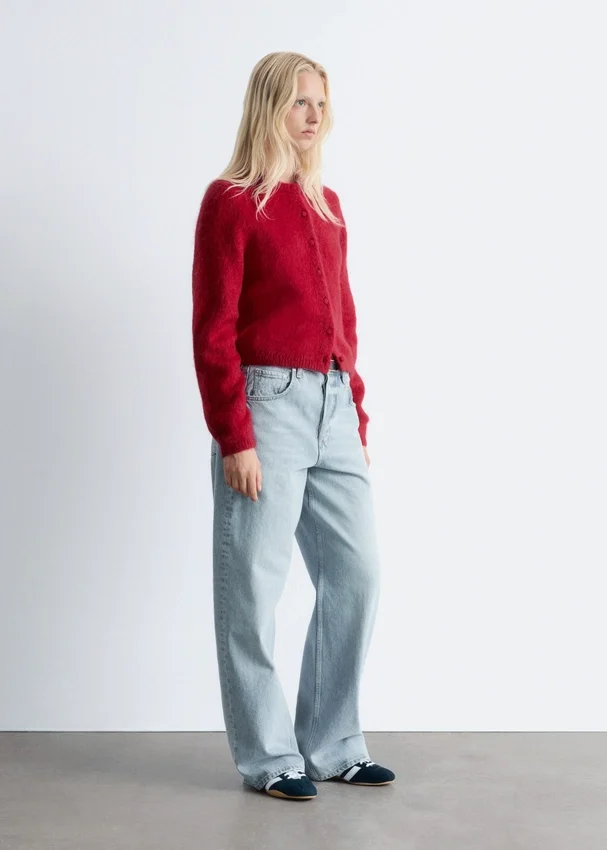 Gebürstete Cardigan Gebürstete Cardigan