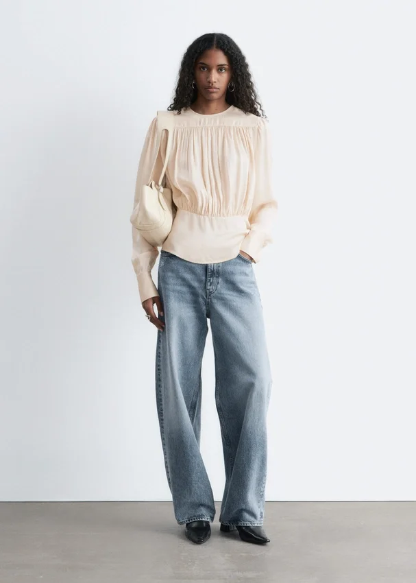 Geraffte Bluse Geraffte Bluse