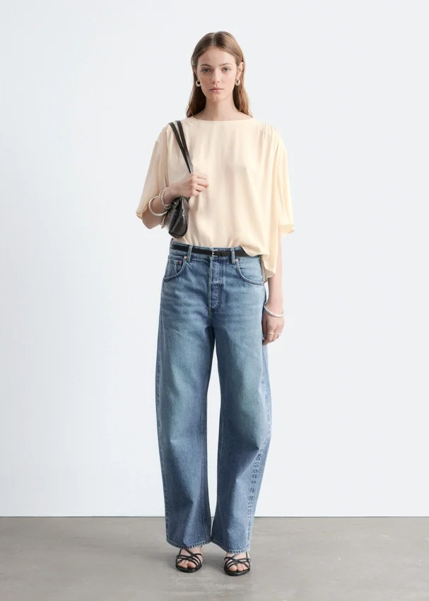 Geraffte Crêpe-Bluse Geraffte Crêpe-Bluse