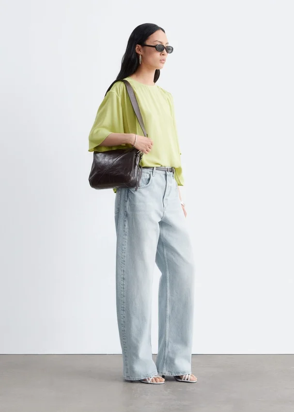 Geraffte Crêpe-Bluse Geraffte Crêpe-Bluse