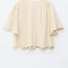 Geraffte Crêpe-Bluse Geraffte Crêpe-Bluse