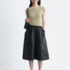 Geraffter Midirock aus Twill Geraffter Midirock aus Twill