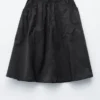 Geraffter Midirock aus Twill Geraffter Midirock aus Twill