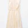 Gerafftes Seiden-Minikleid Gerafftes Seiden-Minikleid