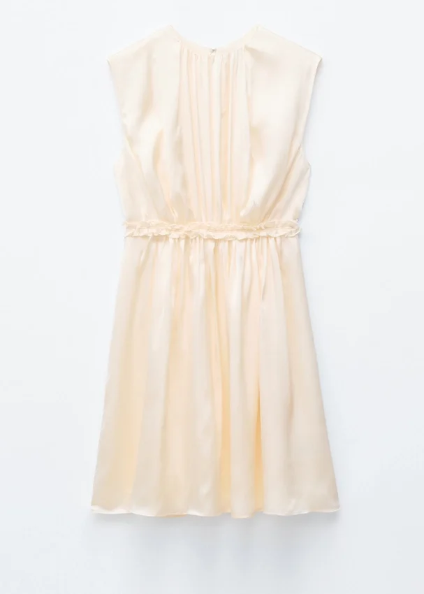 Gerafftes Seiden-Minikleid Gerafftes Seiden-Minikleid