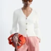Gerippte Baumwoll-Cardigan Gerippte Baumwoll-Cardigan