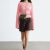 Gerippte Baumwoll-Cardigan Gerippte Baumwoll-Cardigan