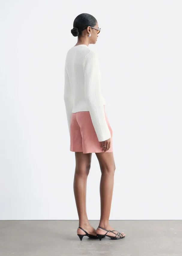 Gerippte Baumwoll-Cardigan Gerippte Baumwoll-Cardigan