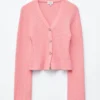 Gerippte Baumwoll-Cardigan Gerippte Baumwoll-Cardigan