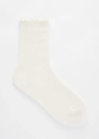 Gerippte Rüschen-Socken