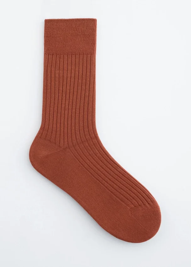 Gerippte Seidensocken Gerippte Seidensocken