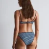 Geripptes Bandeau-Bikini-Oberteil