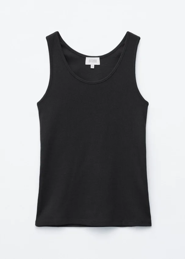 Geripptes Baumwoll-Tanktop Geripptes Baumwoll-Tanktop