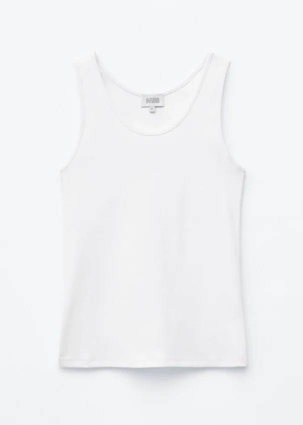 Geripptes Baumwoll-Tanktop Geripptes Baumwoll-Tanktop