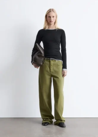 Geripptes Langarmshirt