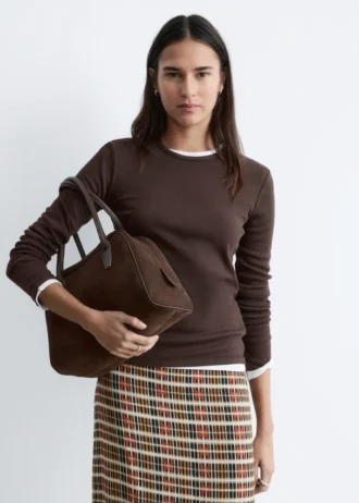 Geripptes Langarmshirt
