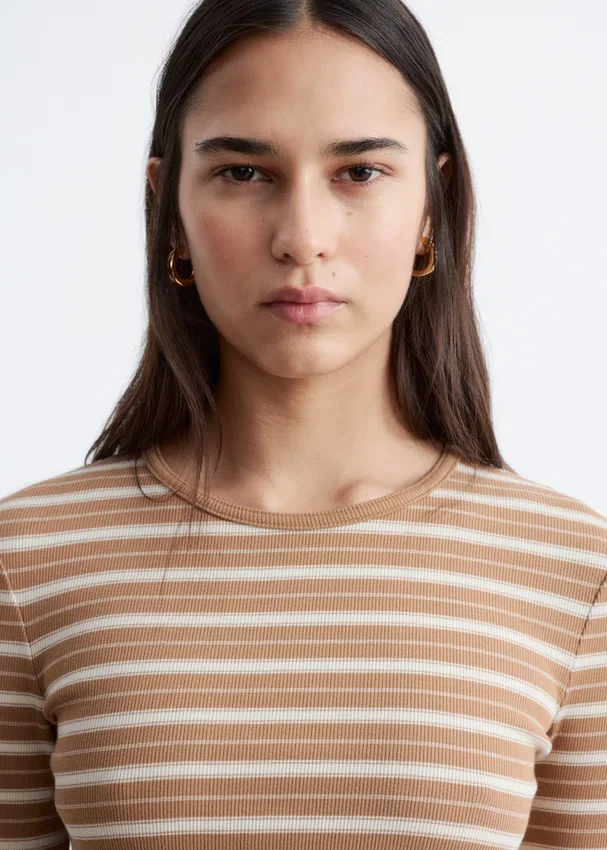 Geripptes Langarmshirt Geripptes Langarmshirt