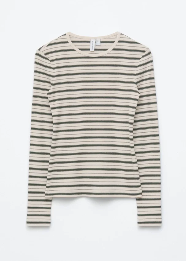 Geripptes Langarmshirt Geripptes Langarmshirt