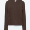 Geripptes Langarmshirt Geripptes Langarmshirt