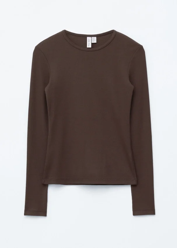 Geripptes Langarmshirt Geripptes Langarmshirt
