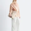 Gestreifte Bluse mit Wasserfallausschnitt Gestreifte Bluse mit Wasserfallausschnitt