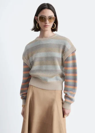 Gestreifter Strickpullover
