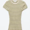 Gestreiftes T-Shirt aus Rippstrick