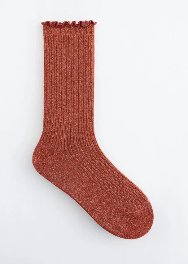 Glitzersocken mit Rüschen Glitzersocken mit Rüschen
