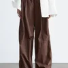 Hose mit Kordelzug und weitem Bein