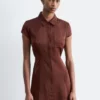 Jacquard-Mini-Hemdkleid