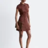 Jacquard-Mini-Hemdkleid