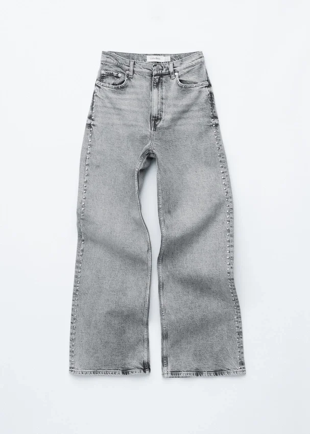 Jeans mit Nieten und Wide-Leg-Jeans Jeans mit Nieten und Wide-Leg-Jeans