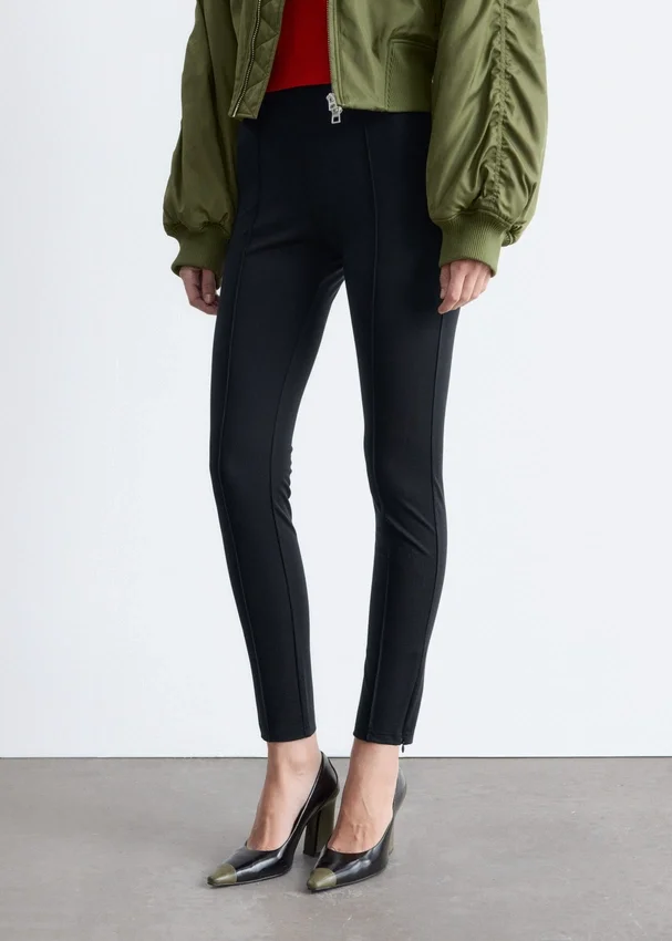 Jersey-Leggings mit Biesen Jersey-Leggings mit Biesen