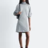 Jersey-Minikleid mit Rollkragen
