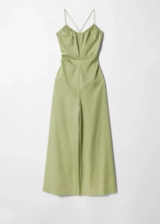 Jumpsuit mit offenem Rücken und weitem Bein