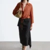 Kariertes Hemd mit Kordelzug
