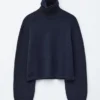 Kastenförmiger Rollkragenpullover