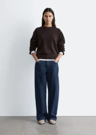 Kastenförmiger Strickpullover