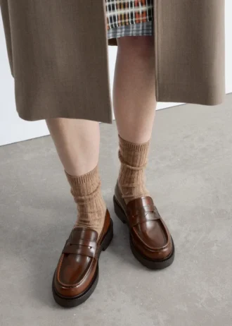 Klobige Leder-Loafer
