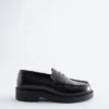 Klobige Leder-Loafer Klobige Leder-Loafer
