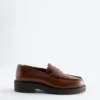 Klobige Leder-Loafer Klobige Leder-Loafer
