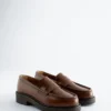 Klobige Leder-Loafer Klobige Leder-Loafer