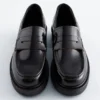 Klobige Leder-Loafer Klobige Leder-Loafer