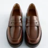 Klobige Leder-Loafer Klobige Leder-Loafer